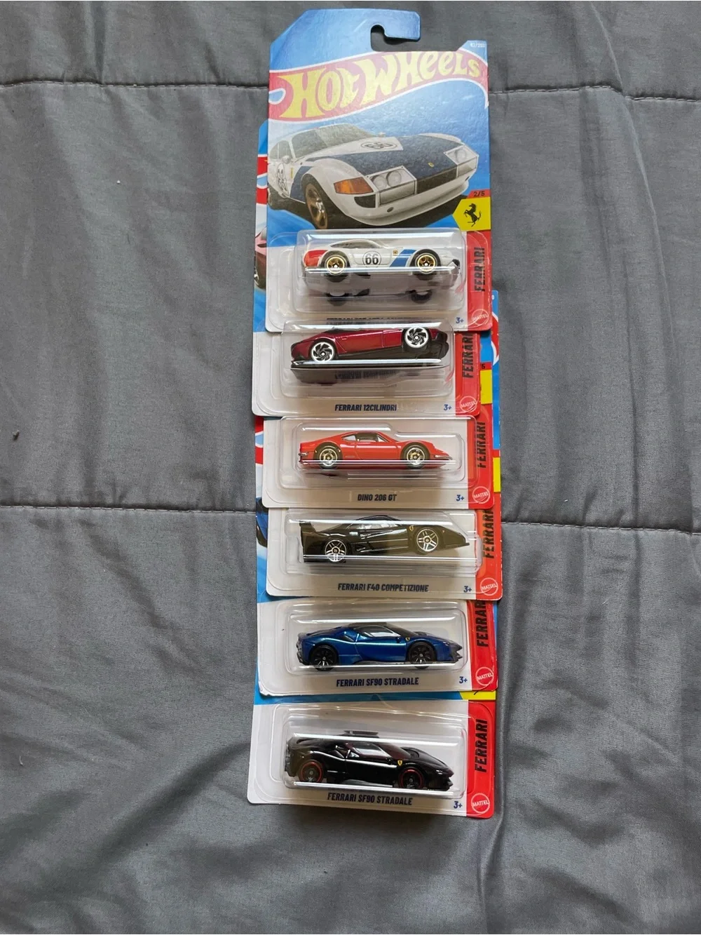 Hot Wheels Ferrari Die-Cast Cars - Assorted Colors (Blue, Red, Black, White)
